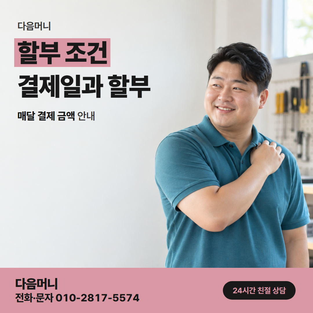 다음머니 해운대카드깡 새 카드로 정하는 할부 개월